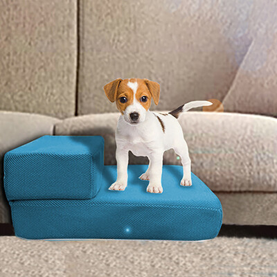 

Gobestart Breathable Mesh Foldable Pet Stair Detachable Pet Bed Ramp 2 Level Ladder