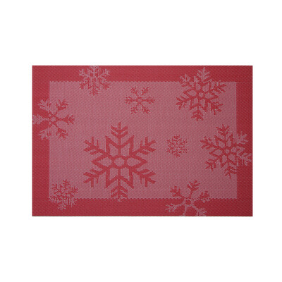 

Toponeto Christmas Placemat Woven Non-slip PVC Insulation Placemat Washable Table Mats