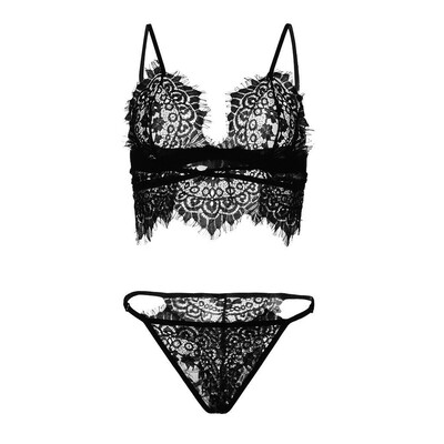 

Toponeto Wom Sexy Plus Size Lingerie BraG-String Set Babydoll Sleepwear Underwear