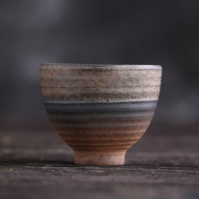 

Handmade Bell-shaped Wood Fired Chinese Gongfu Tea Tasting Teacup 50ml 169oz x2