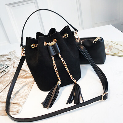 

Harbor wind small bag female 2019 new wave retro chain bucket bag Korean version of the wild shoulder bag shoulder bag Messenger bag