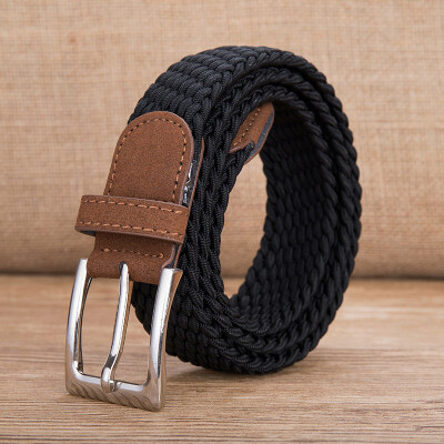 

New Elastic Force Unisex belt Solid Color Canvas Pin Buckle Men belt Casual elasticity student Men&Women Wild belt