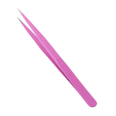 

Pink Stainless Steel Grafted Eyelashes Tweezers Static-Free Jewelry Clip