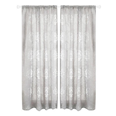 

Totem Cut Flower Bubble Print Window Blinds Drapes Half Blackout Curtains