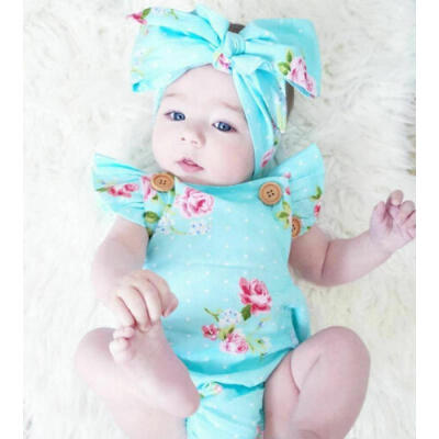 

AU Fashion Sweet Newborn Baby Girl Romper Bodysuit Jumpsuit Clothes Outfits