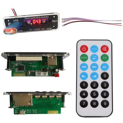 

Wireless Bluetooth 50 12V MP3 WMA Decoder Board Audio Lossless APE Module USB TF FM Radio Support Power-off Memory Playback