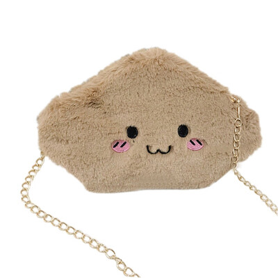 

Lady Hot 2019 Women Handbags Casual Totes Fashion Sweet Cute Hairy Bag Shoulder Bag Messenger Bag Soft Expression Cloud Bag