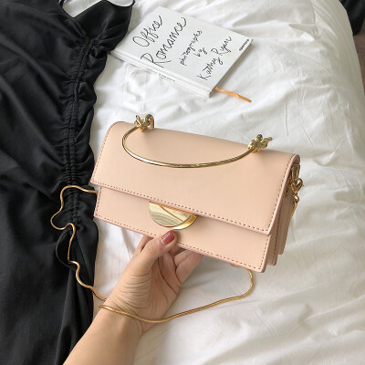 

Summer new texture bag female 2019 new Korean version of the wild single shoulder slung fashion chain portable small square bag