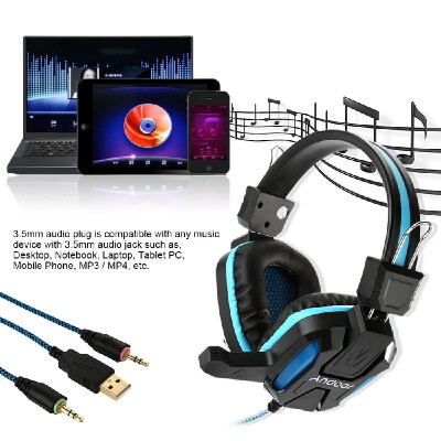 

Professional Gaming Headphone with Microphone 35mm Over Ear Stereo Gaming Headset with LED Light Noise Cancellation & Wonderful