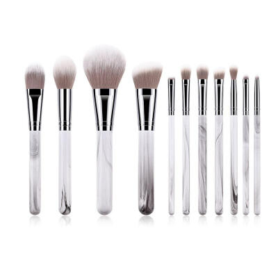 

11pcs Makeup Brushes Eyeshadow Blush Powder Brush with Marble Color Handle