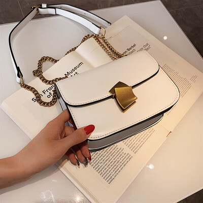 

Qiao Bani 2019 new South Korea ins fashion solid color chain tofu bag wild single shoulder diagonal trend handbags