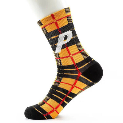 

Palace Letter Logo Unisex Fashion Street Cotton Crew Sock Popular Brand Checked In tube socks