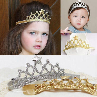 

Newborn Infant Toddler Baby Kids Girl Headband Birthday Tiara Hair Band Accessory