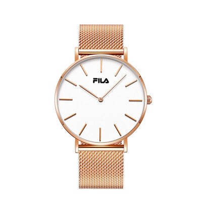 

FILA Watch Mens 40mm White Dial Milanese Stainless Steel Strap Fashion Trend Mens Quartz Student Watch FLM38-778-403