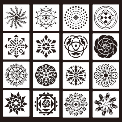 

Gobestart Mandala Stencil Art Template Set Hollow Plastic Painting Template