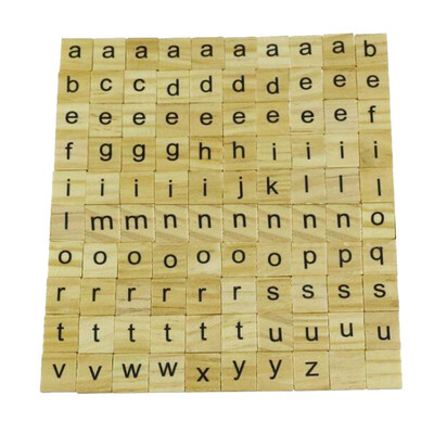 

Gobestart 100 Wooden Tiles Black Letters Numbers For Crafts Wood Alphabets
