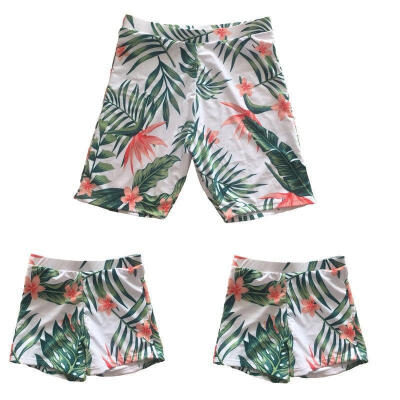 

Men´s Kid´s Print Leaves Swimming Swim Trunk Swimwear Fifth Pants Sport Shorts