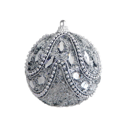 

1Pack Christmas Rhinestone Glitter Baubles Balls Christmas Tree Hanging Decor Pendant Balls for Holiday Party Decorations