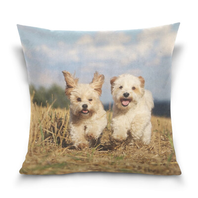 

ALAZA Throw Pillow Case Decorative Pillow Covers 16 X 16 inch Puppy Dogs Pattern Pillowcase