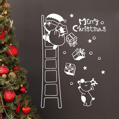 

Toponeto Wall Window Stickers Santa Claus Christmas Xmas Vinyl Art Decoration Decals BK