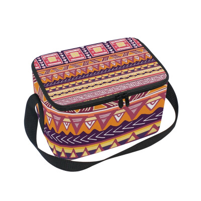 

ALAZA Insulated Lunch Box Bohemia Pattern Lunch Bag for Men Women Portable Tote Bag Cooler Bag