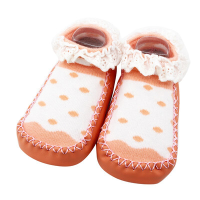 

0-24M Autumn Winter Toddler First Walkers Soft Sole Non-slip Cotton Cartoon Baby Shoes With Lace