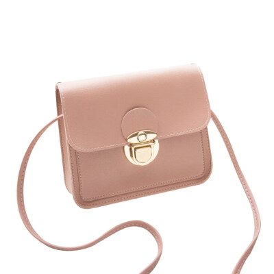 

Fashion Small Square Crossbody Shoulder Bag Slim Strap Solid Color Women Handbag