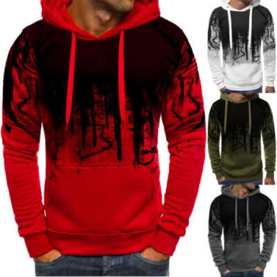 

Mens Long Sleeve Warm Hoodie Hoody Casual Sweatshirt Jumper Jacket Coat Top