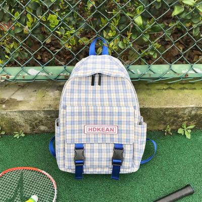

Large Capacity Solid Color Waterproof Nylon Casual Backpack School Bag