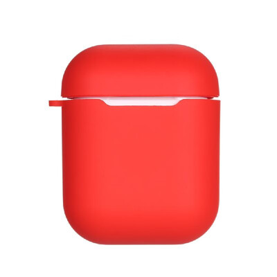 

QI Wireless Charging Box Anti-Knock Silicone Protective Cover for Air Pods Red