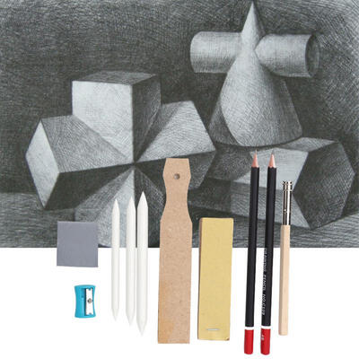 

Greensen 10 Pcs Sketch Tool Set with Professional Grade Charcoal Pencil Soft&Delicate Material