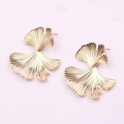 

Hot Fashion Metal Leaves Dangling Long Statement Leaf Drop Earrings For Women Fashion Jewelry Wholesale Bijoux Pendientes Mujer