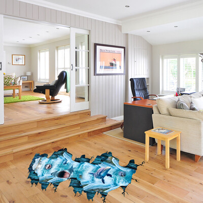 

〖Follure〗3D Ocean Sharks Removable Floor Wall Sticker Home Decoration