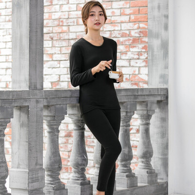 

Women Casual Underwear Pajama Set Sleepwear Long Sleeve Solid Tops Long Pants