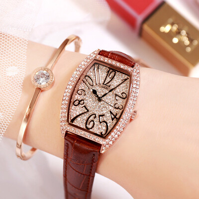 

Waterproof Korean version of the couple watch rectangular belt non-mechanical watch quartz watch female watch