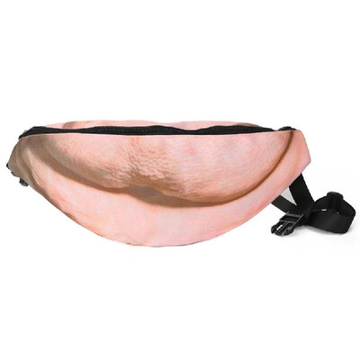 

Unisex Dad Bod Waist Bags Flesh Color Fanny Packs Money Belt Beer Fat Belly Bum Pouch Pockets Bag
