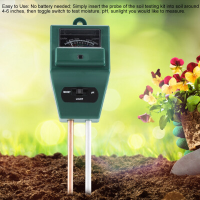 

Greensen 3 in 1 PH Tester Soil Water Moisture Light Test Meter Sunlight Sensor for Garden Plant Flower