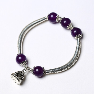 

Red agate powder chalcedony bracelet