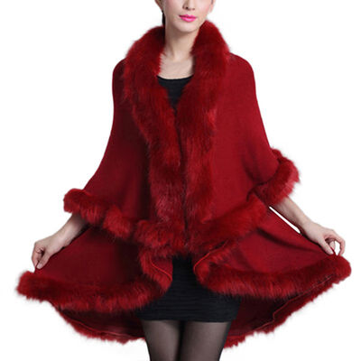 

Winter womens faux fur coat warm jacket