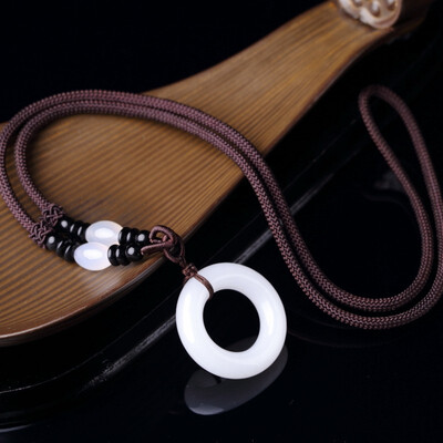 

White jade peace jade pendant pendant Valentines Day necklace jade