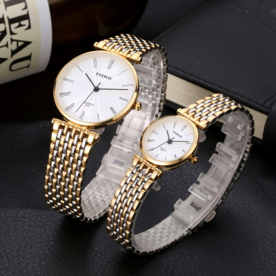 

Couple ultra-thin casual belt quartz watch female female student Korean version of the simple tide retro steel belt wate