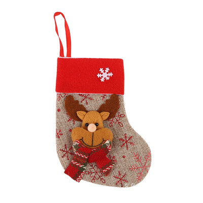 

Christmas Stockings Gift Bag Small Christmas Stockings Candy Bag Merry Christmas Favor Party Decorations for Home New Year Gift