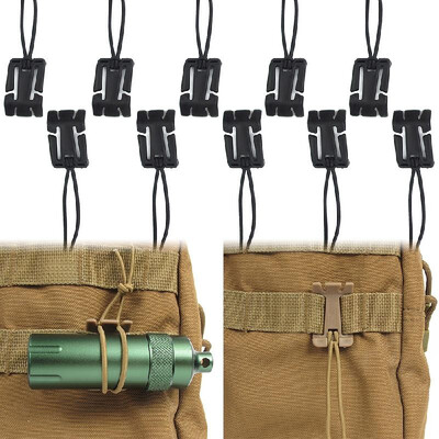 

10 Pieces Tactical Gear Strap Clip for Molle Backpack Webbing Attachments D Ring Hook Tactical Vest Belt