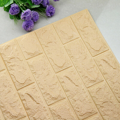 

Gobestart DIY 3D Brick PE Foam Wallpaper Panels Room Decal Stone Decoration Embossed