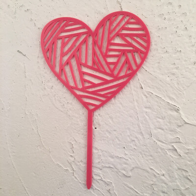 

FUNNYBUNNY Valentines Day Acrylic Inserts Love Pentagram Love Happy Birthday Cake Insert Christmas Decorations for Home