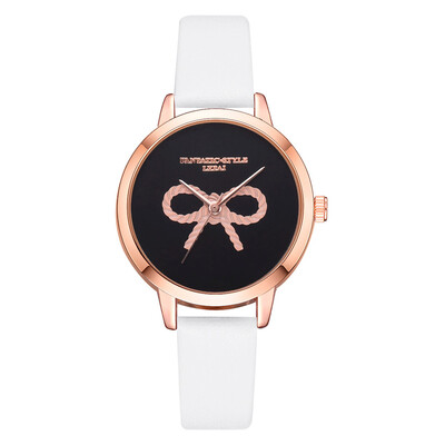 

Fashion Women Watches Embossed Butterfly Pattern Dial Ladies Quartz Wristwatch Simple Leather Strap Clock Zegarki Damskie
