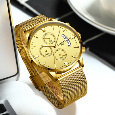 

Mens Business Steel Belt Belt Quartz Watch Waterproof Luminous Double Calendar Mens Watch