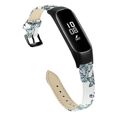 

ECSEM Leather Strap for Samsung Galaxy fit-e SM-R375 Smart Watch Bands with Metal Frame