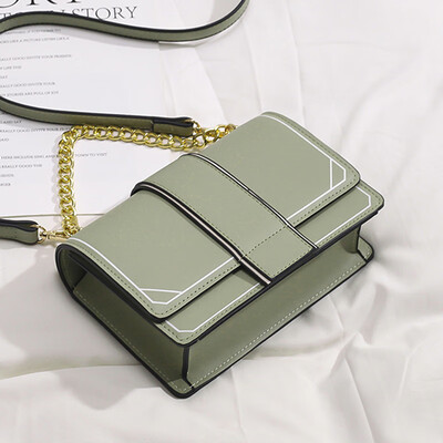 

Womens 2019 spring&summer new trendy Korean version of the fashion 100 small square bag single shoulder oblique span bag hand