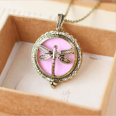 

Aromatherapy Necklace Stainless Steel Pattern Pendant Oils Essential Perfume Necklace